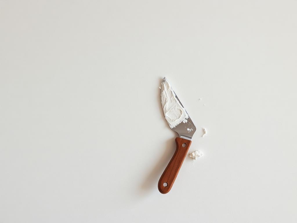 Spachtelarbeiten an einer Trockenbauwand